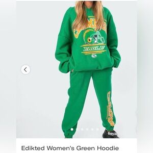 Edikted, champion sweat set , green, top(M/L) bottom(XS)